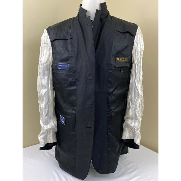 Daniel Cremieux Loro Piana Wool Suit Gray Pinstripe 44L - Picture 6 of 12